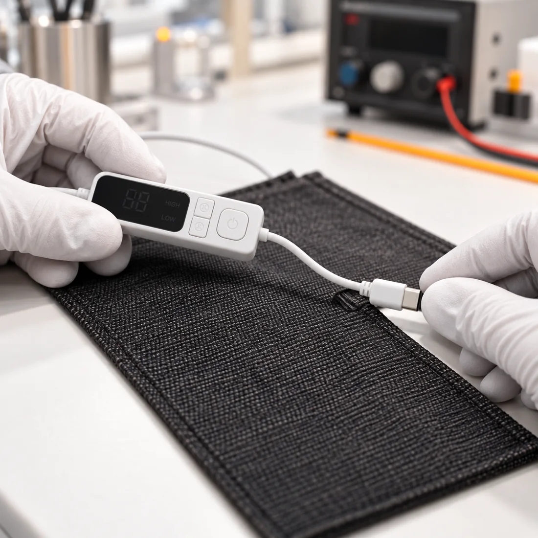 Controller connected to a flexible heating element